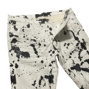 NWT Purple Brand Jeans Mens Sz 38x34 White & Black Paint Splatter P001 Slim READ